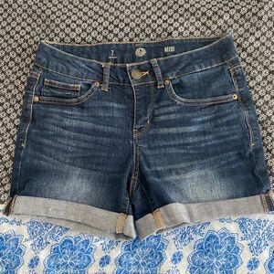 Aeropostale Blue Jean Shorts Cuffed Hem